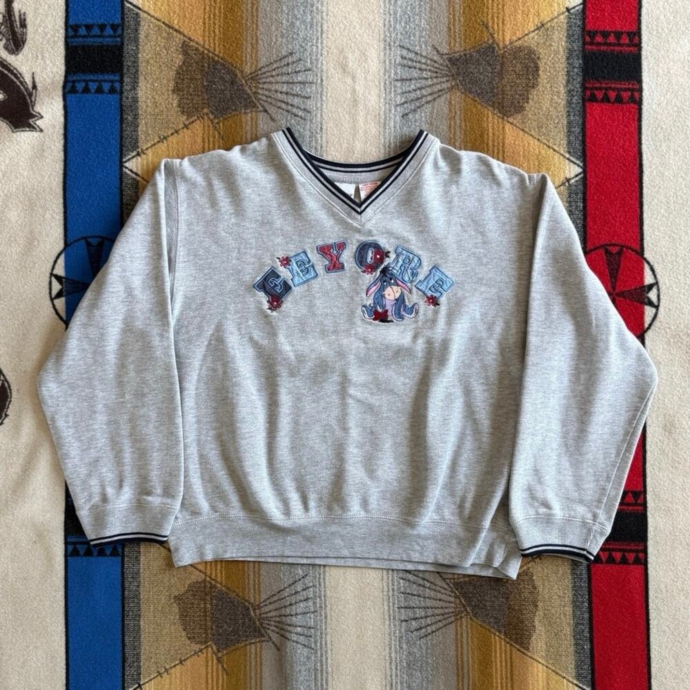 Vintage Women’s Eeyore Disney Embroidered Sweatshirt Size Large Winnie The Pooh